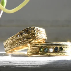 Tomfoolery Wide Oak Five Stone Ring Online