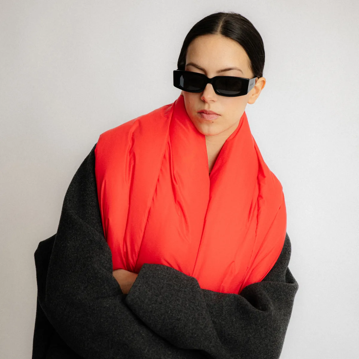 Tomfoolery Wide Padded Scarf Red Discount