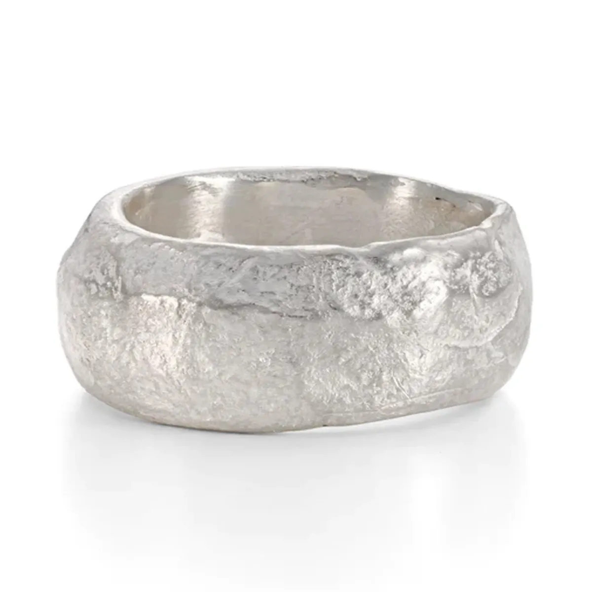 Tomfoolery Wide Silver Boulder Ring Clearance