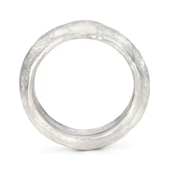Tomfoolery Wide Silver Boulder Ring Clearance