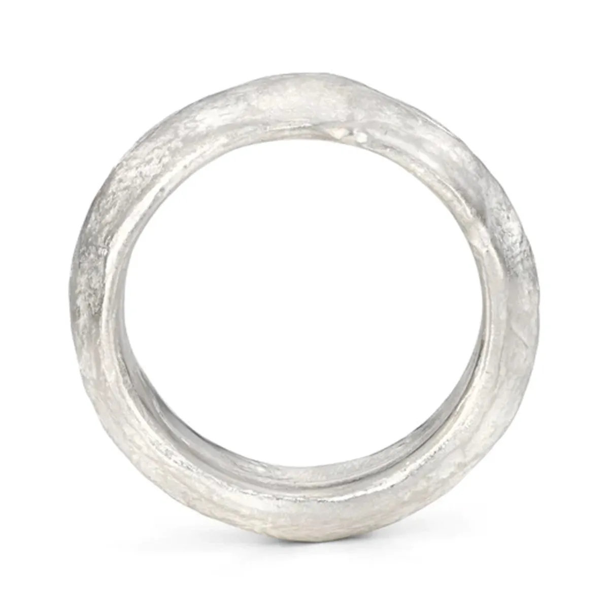 Tomfoolery Wide Silver Boulder Ring Clearance