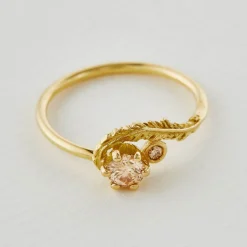 Tomfoolery Wisp & Double Champagne Diamond Ring Outlet