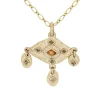 Tomfoolery ‘Within The Winds Of Change’ Gold, Sapphire & Champagne Diamond Necklace Outlet