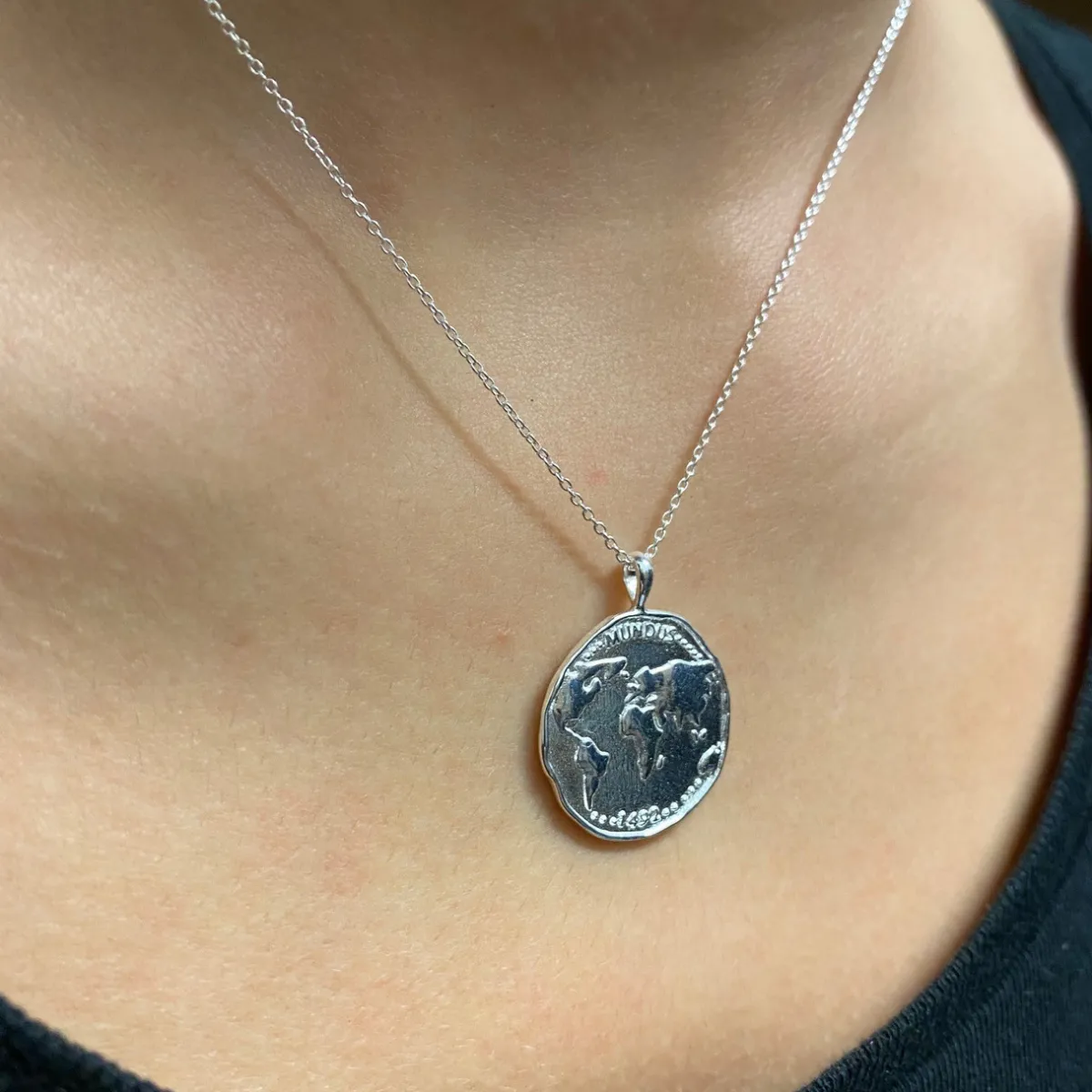Tomfoolery World Coin Pendant in Gold Vermeil Hot