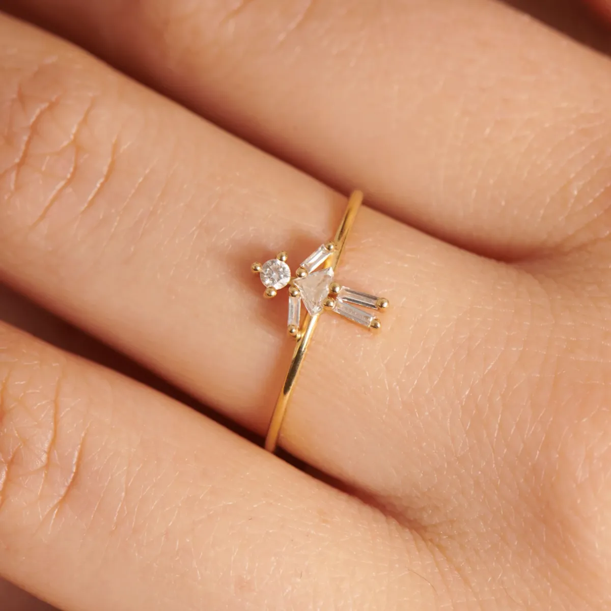Tomfoolery Yellow Gold & Diamond Girl Ring Online